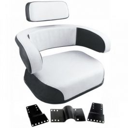 S400700BU Complete Seat w/ Brackets, B&W Vinyl 