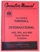 1014367 Operators Manual - Farmall 460/560/660 Diesel