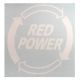 VI1807 Decal Red Power (circle), Vinyl White